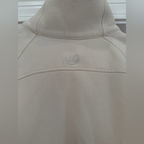 lululemon athletica Cream Half-Zip Sweatshirt. Scuba funnel neck cropped. - Picture 5 of 5